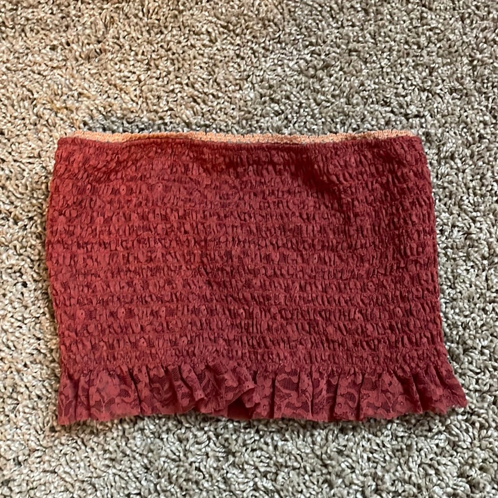 Free people burnt orange tube top
